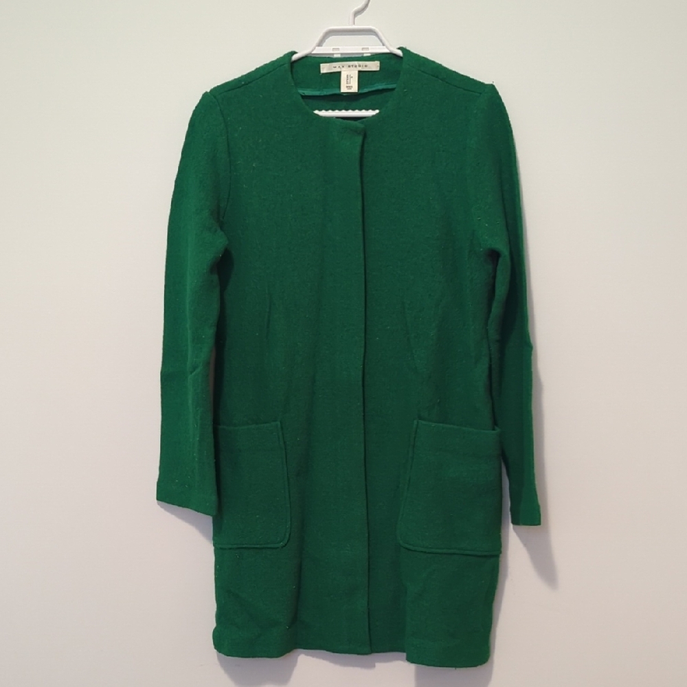 Max Studio Vibrant Green Cape Coat